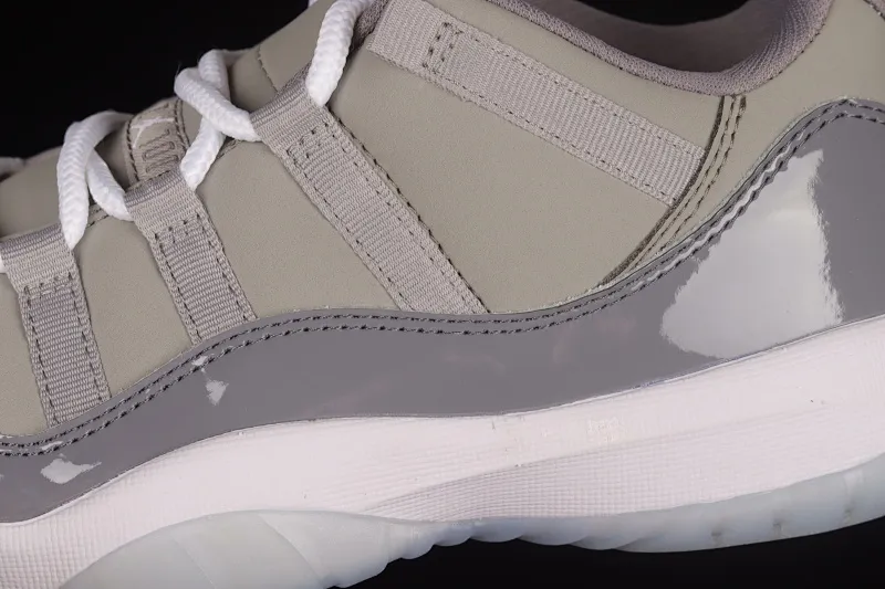 All categories Air Jordan Jordan series basketball shoes Air Jordan 11 #ZG version Air Jordan 11 Low Bred AJ11 Joe 11 new cool gray first layer genuine carbon low-top basketball shoes 528896-003